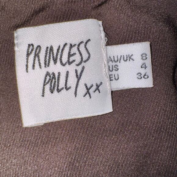 Princess Polly Rawlings Chocolate Brown Mesh Set Size 4 - Picture 4 of 4